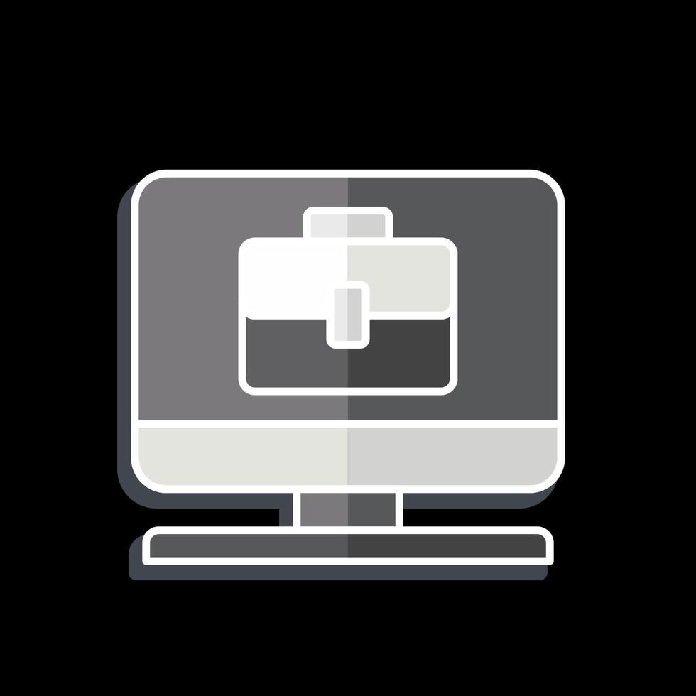 Icon Remote Worker. related to Remote Working symbol. glossy style. simple design illustration vector