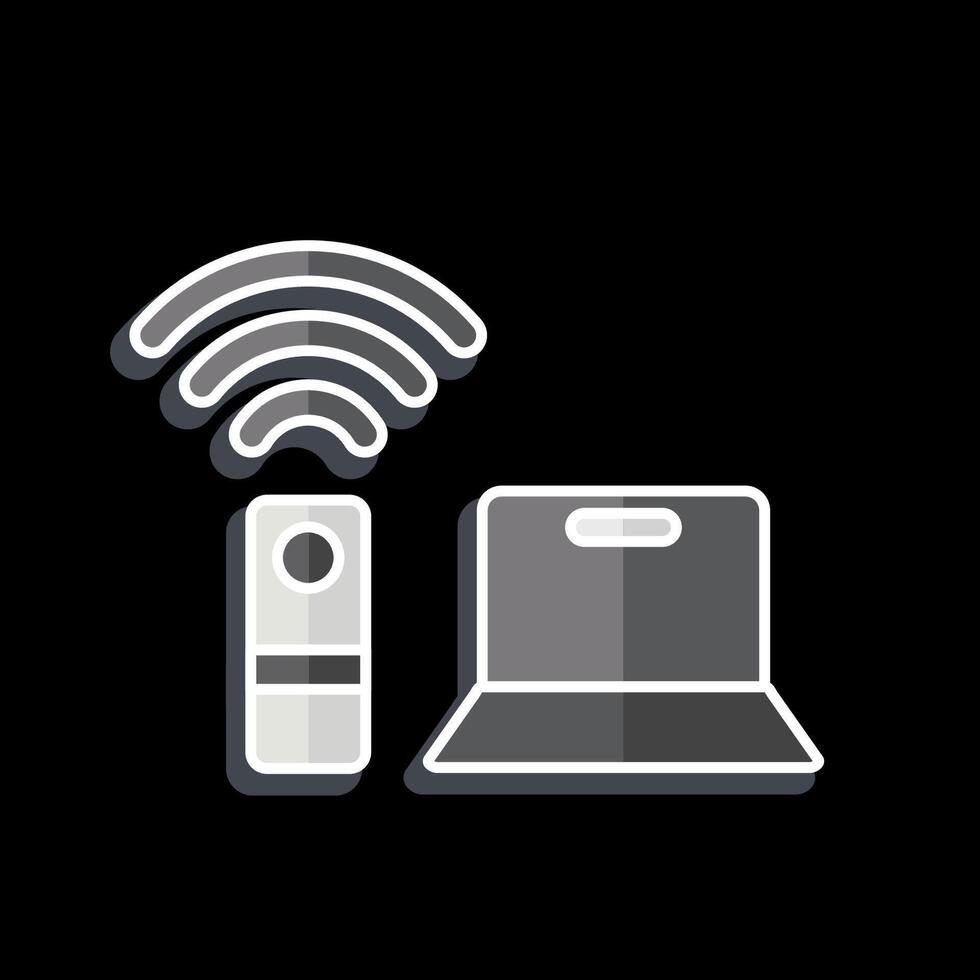 Icon Remote Working Office 2. related to Remote Working symbol. glossy style. simple design illustration vector