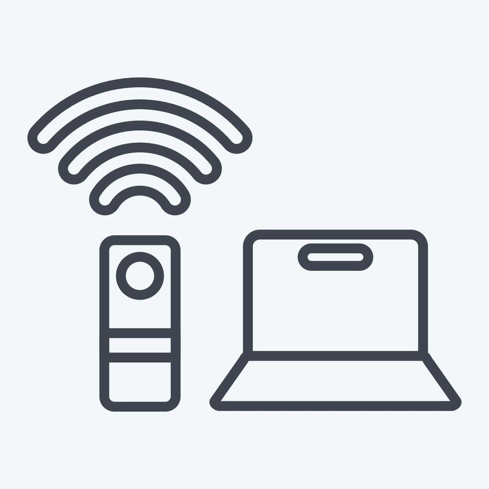 Icon Remote Working Office 2. related to Remote Working symbol. line style. simple design illustration vector