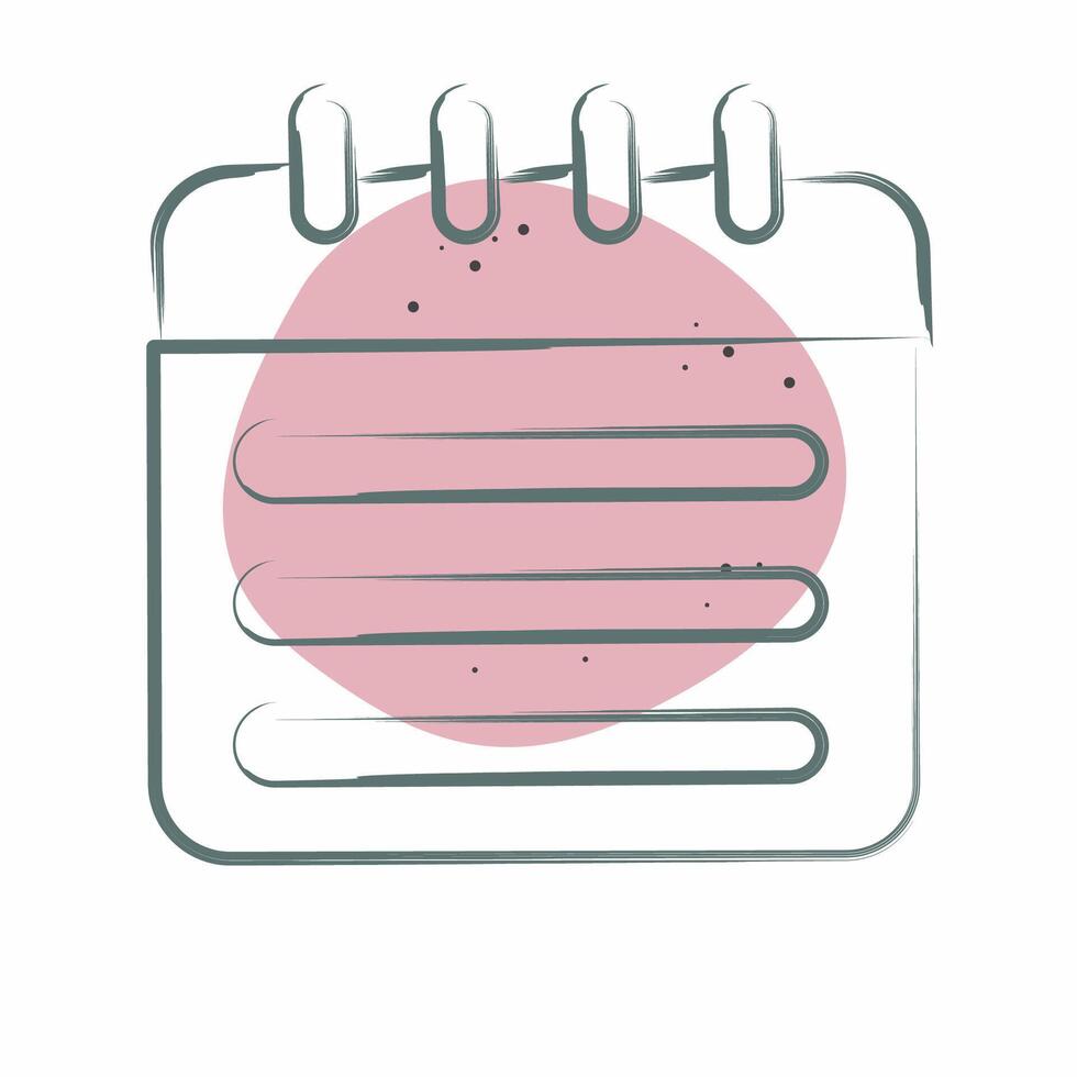 Icon Schedulling. related to Remote Working symbol. Color Spot Style. simple design illustration vector