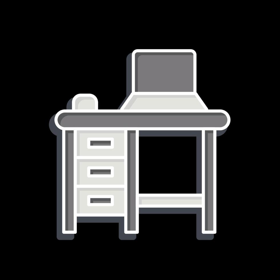 Icon Workplace. related to Remote Working symbol. glossy style. simple design illustration vector