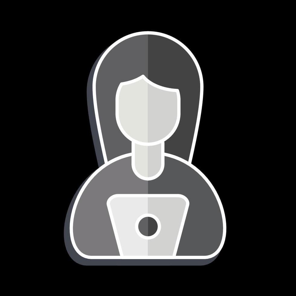 Icon Work from Remote Working. related to Remote Working symbol. glossy style. simple design illustration vector