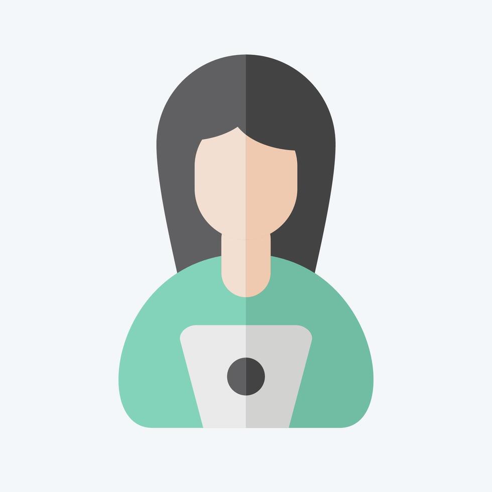 Icon Work from Remote Working. related to Remote Working symbol. flat style. simple design illustration vector