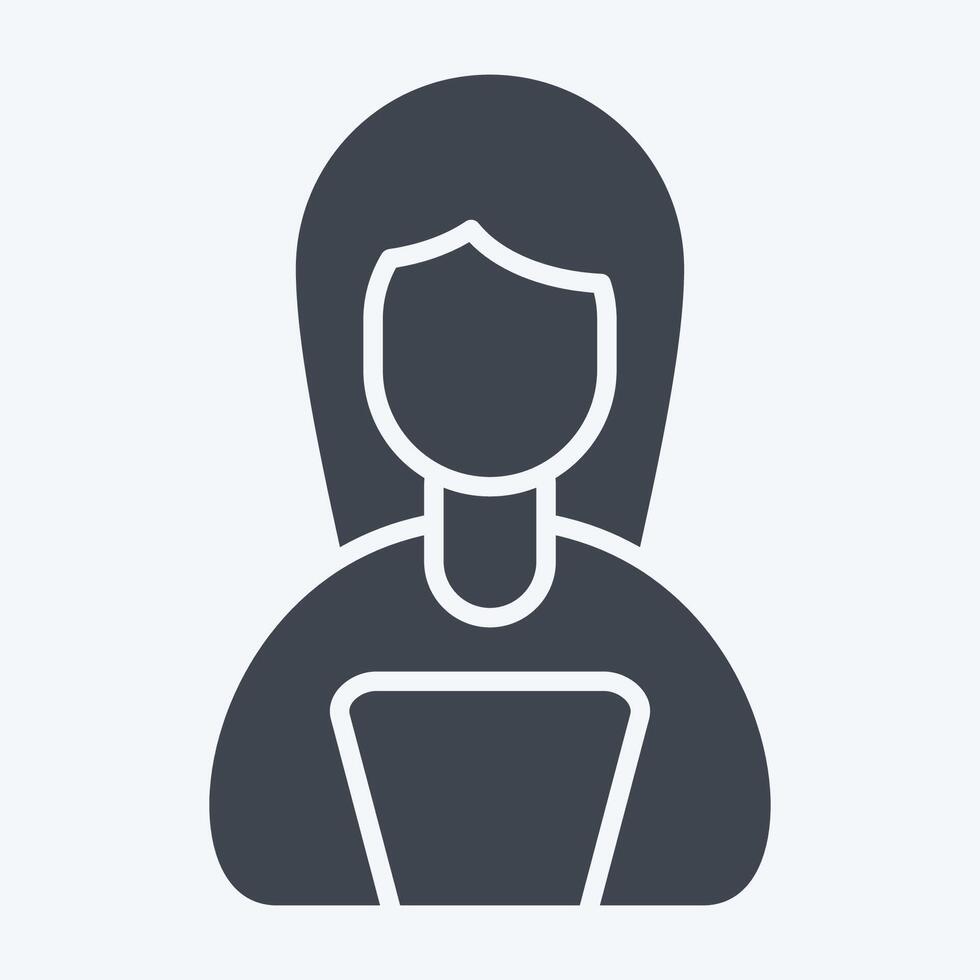 Icon Work from Remote Working. related to Remote Working symbol. glyph style. simple design illustration vector