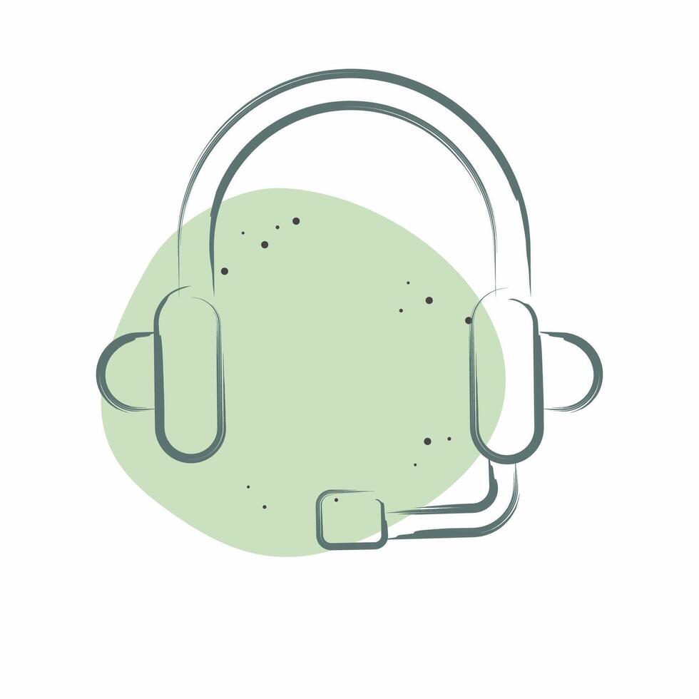 Icon Support. related to Remote Working symbol. Color Spot Style. simple design illustration vector