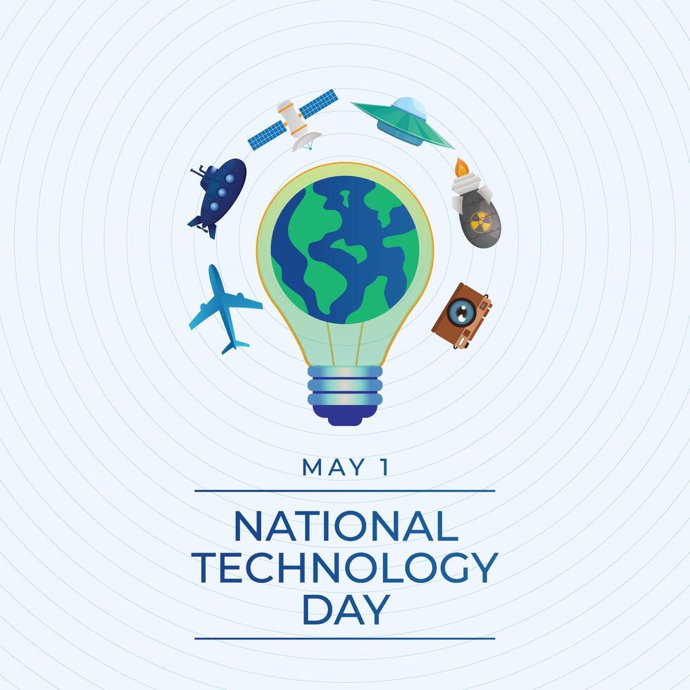 National Technology Day design template. technology design . eps 10. flat design. vector