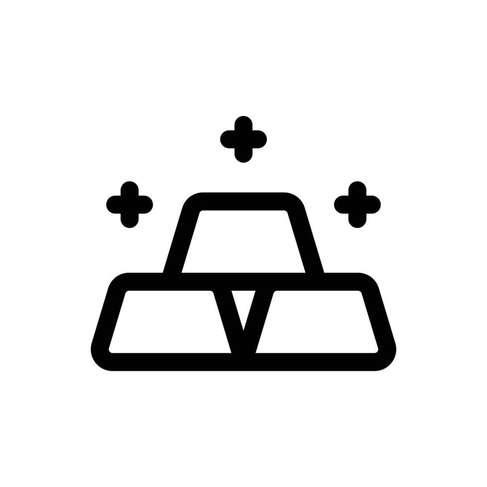 Simple Gold line icon isolated on a white background vector