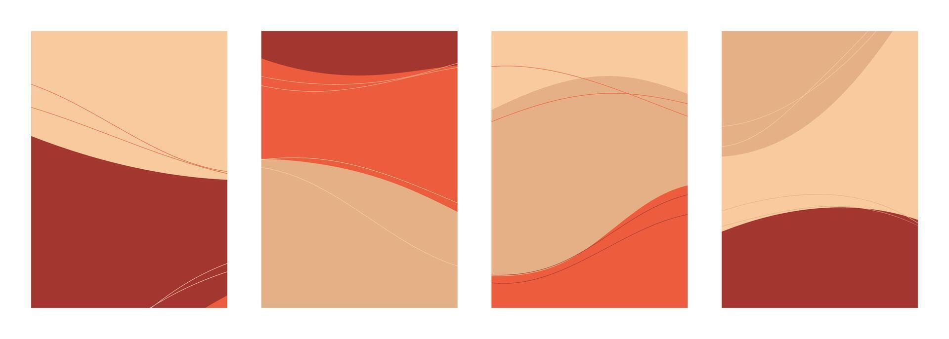 Minimalist abstract hand drawn set background. vector