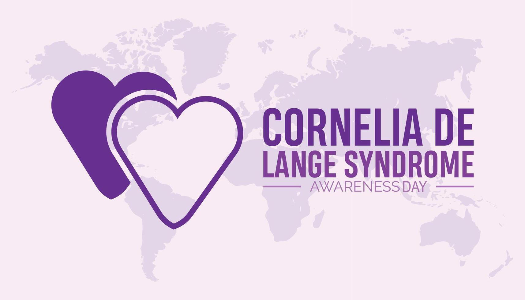 Cornelia de Lange Syndrome Awareness Day observed every year in May. Template for background, banner, card, poster with text inscription. vector