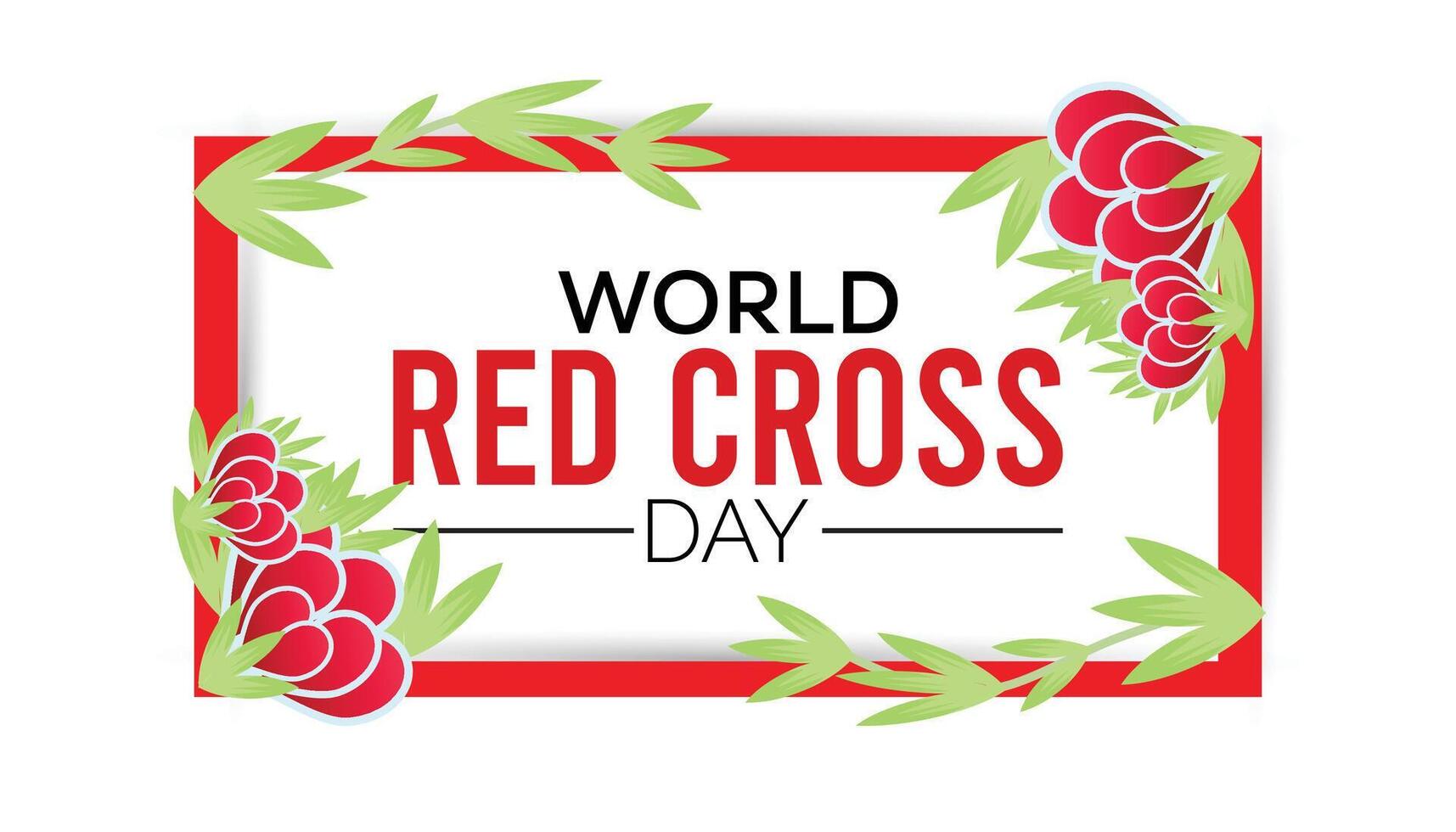 World red cross day observed every year in May. Template for background, banner, card, poster with text inscription. vector