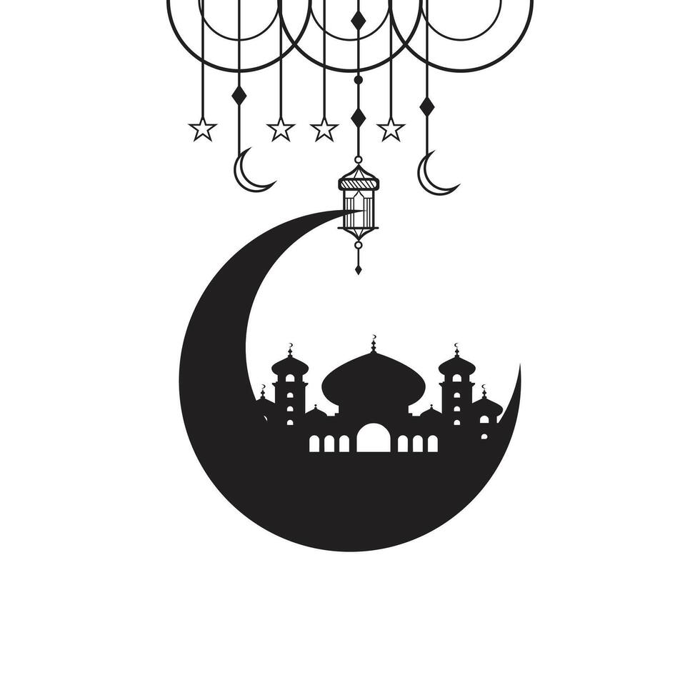 Eid Mubarak . Eid Mubarok Islamic background template. vector