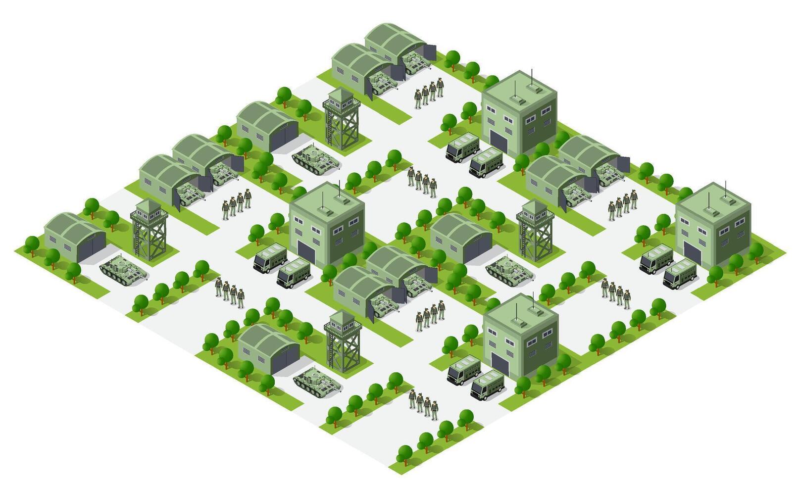 Isometric urban megalopolis top view of the city infrastructure town, street modern, real structure, architecture 3d illustration elements different buildings vector