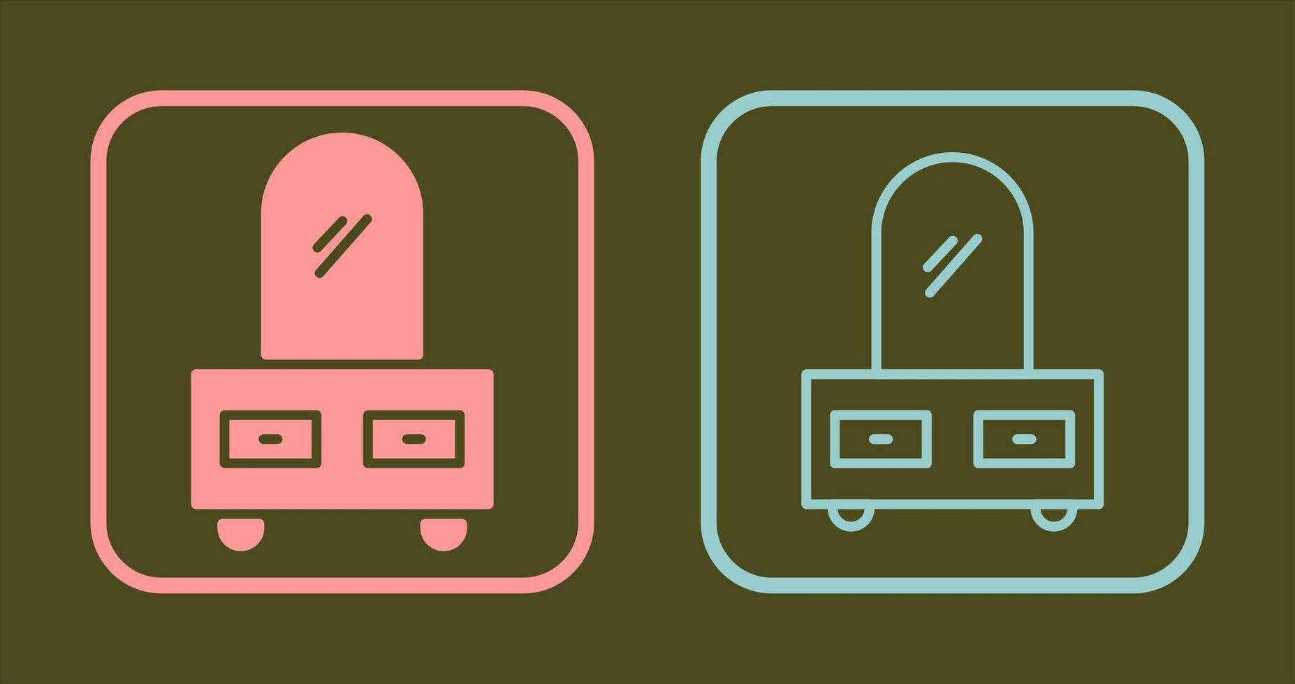 Dressing Table Icon vector