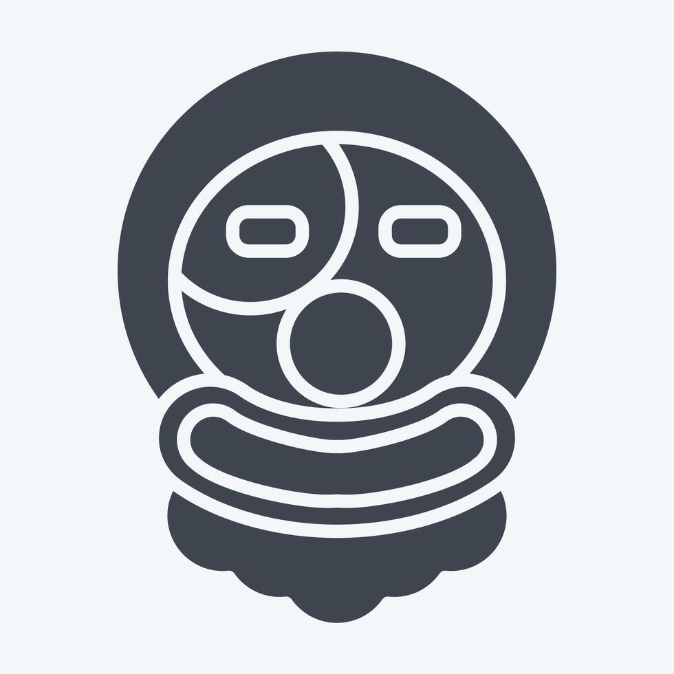Icon Clown. related to Halloween symbol. glyph style. simple design illustration vector