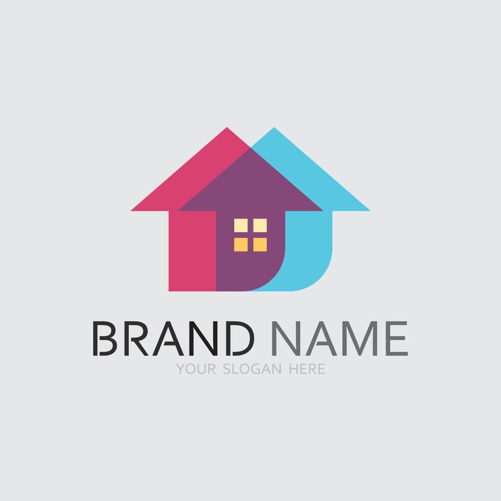 Home logo icon illustration design template.Home and house logo design , logo , architecture and building, design property , stay at home estate Business logo. vector