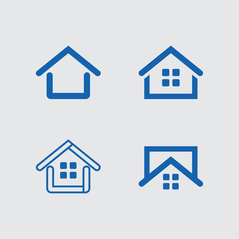 Home logo icon illustration design template.Home and house logo design , logo , architecture and building, design property , stay at home estate Business logo. vector