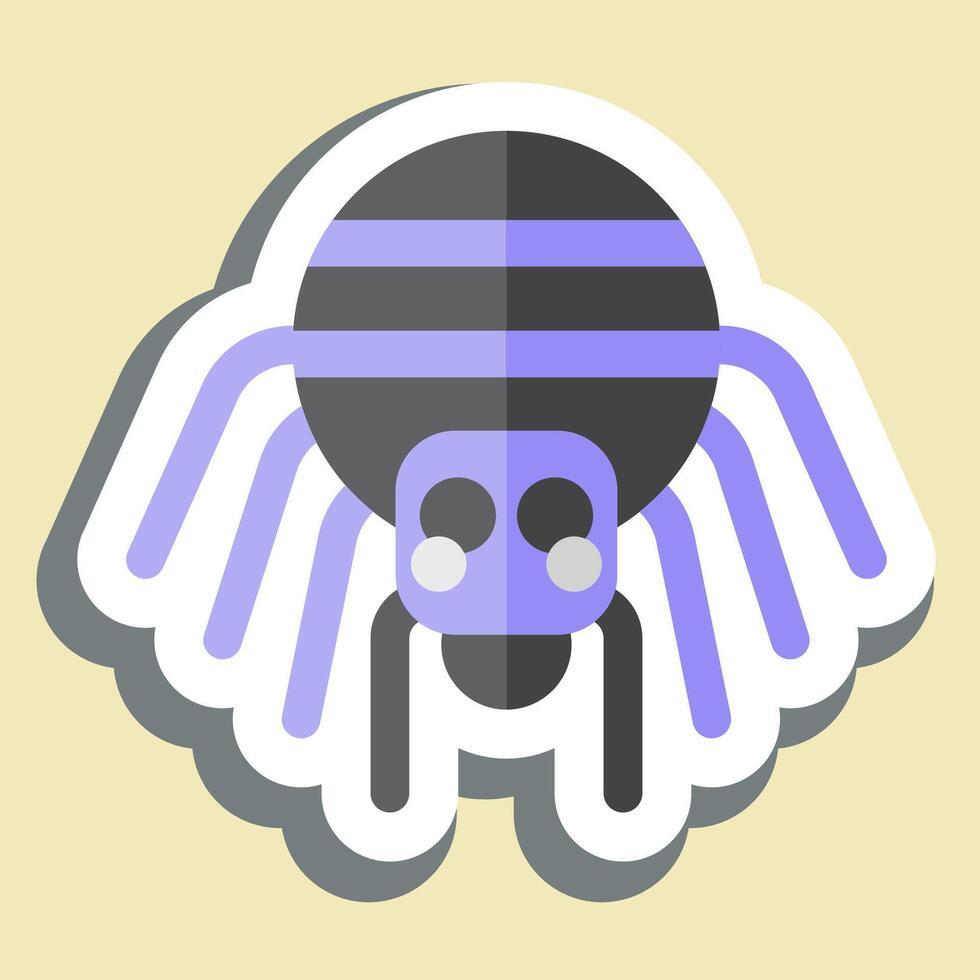 Sticker Spider. related to Halloween symbol. simple design illustration vector