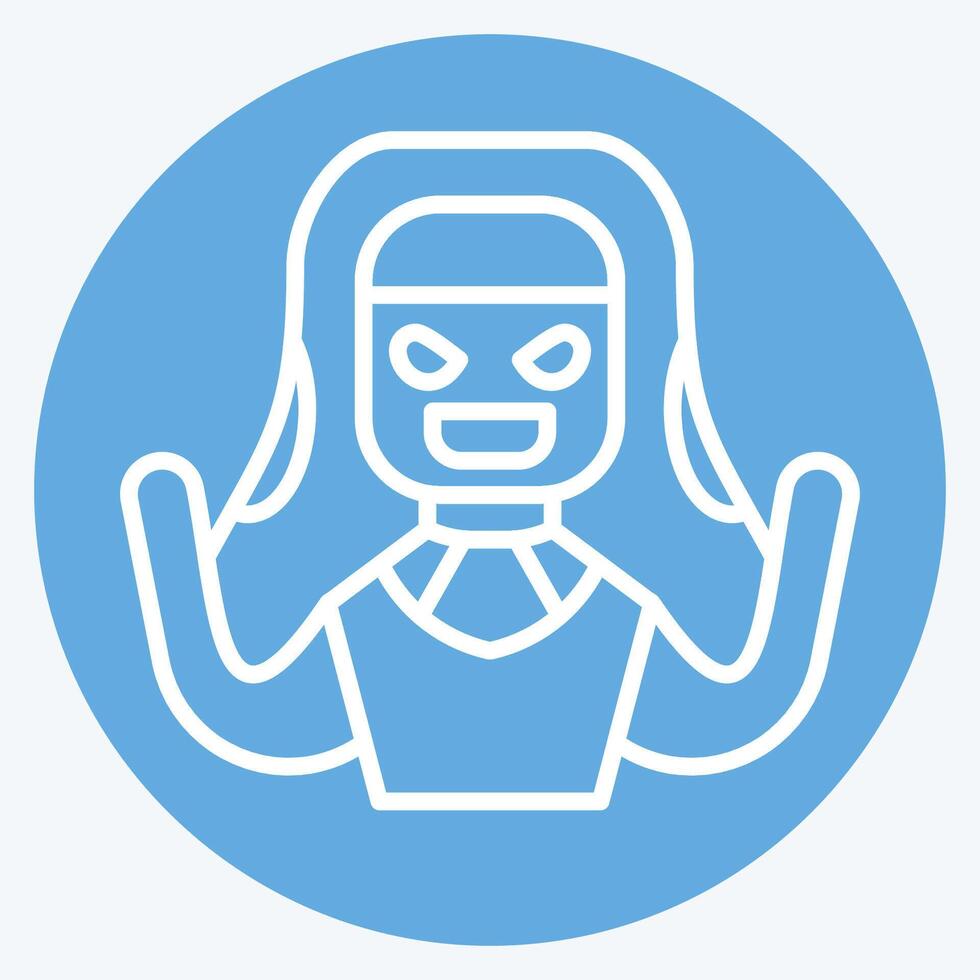 Icon Nun. related to Halloween symbol. blue eyes style. simple design illustration vector