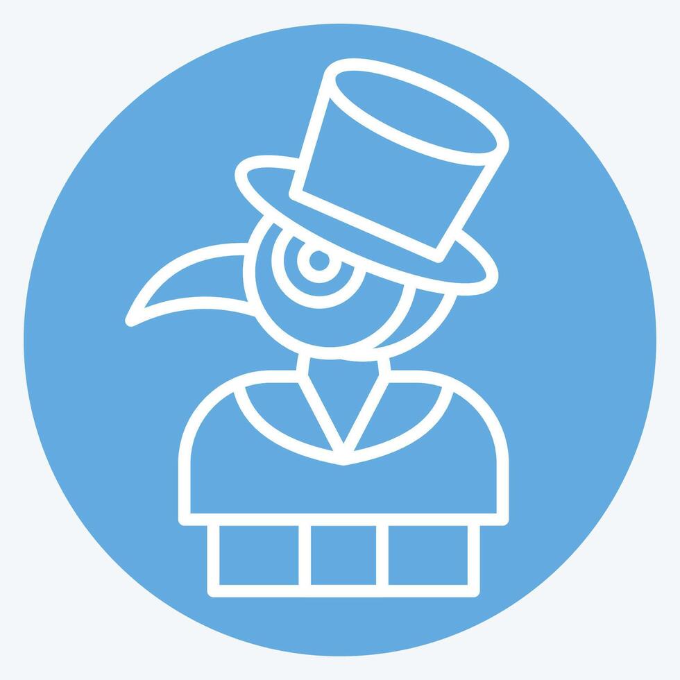 Icon Plague. related to Halloween symbol. blue eyes style. simple design illustration vector