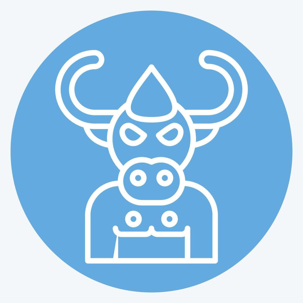 Icon Beast. related to Halloween symbol. blue eyes style. simple design illustration vector