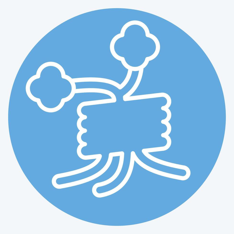 Icon Dead Tree. related to Halloween symbol. blue eyes style. simple design illustration vector