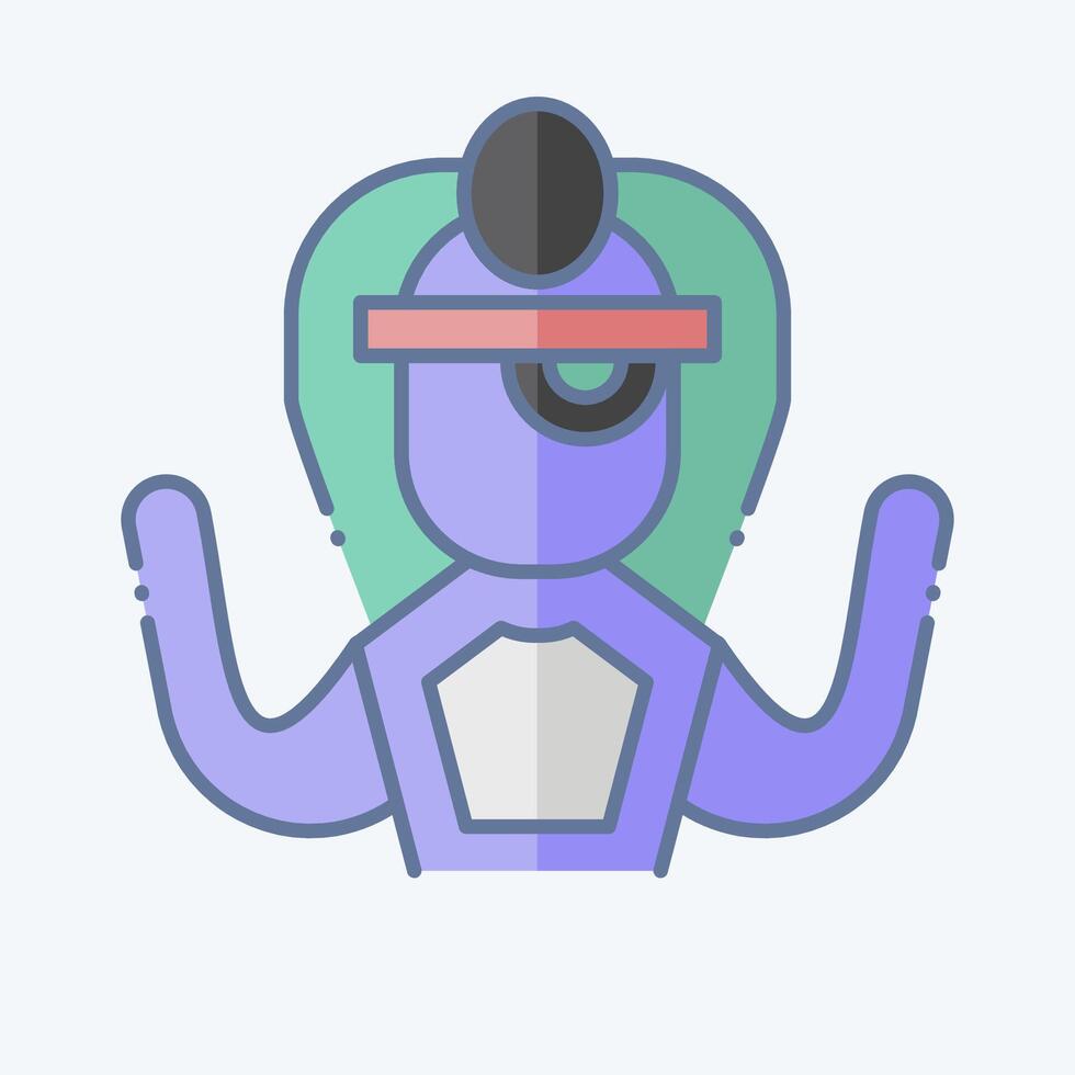 Icon Mummy. related to Halloween symbol. doodle style. simple design illustration vector