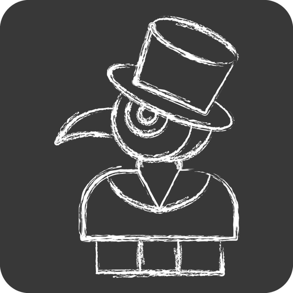 Icon Plague. related to Halloween symbol. chalk Style. simple design illustration vector
