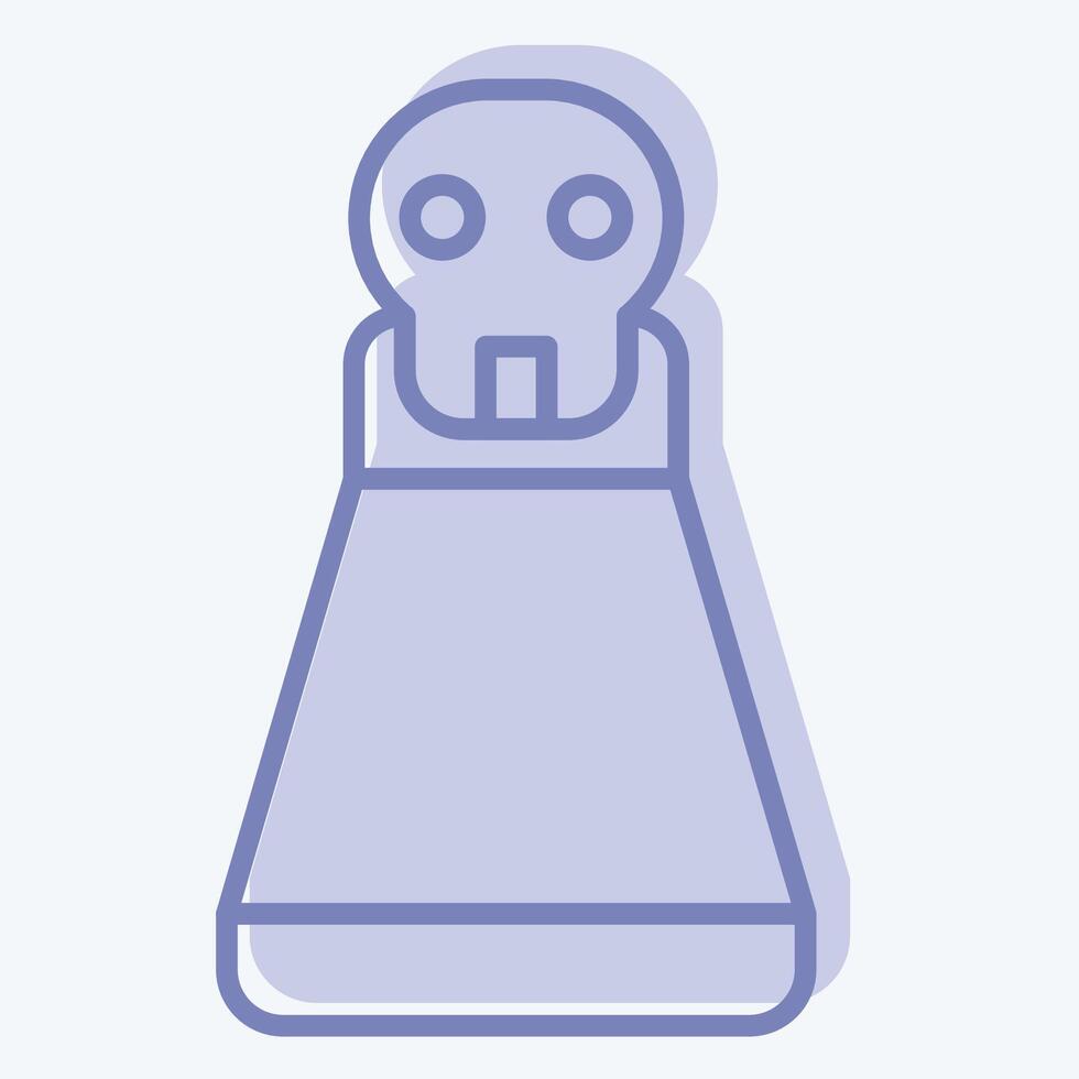 Icon Potion. related to Halloween symbol. two tone style. simple design illustration vector