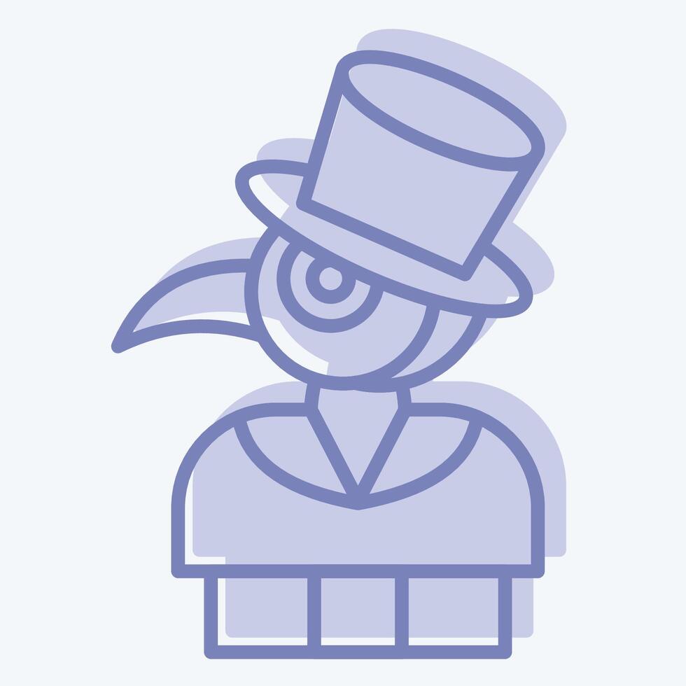 Icon Plague. related to Halloween symbol. two tone style. simple design illustration vector