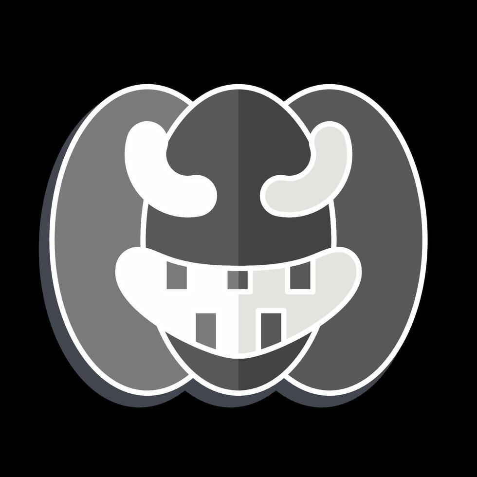 Icon Pumpkin. related to Halloween symbol. glossy style. simple design illustration vector
