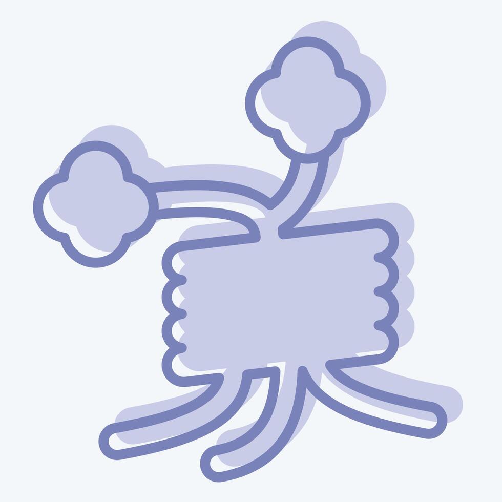 Icon Dead Tree. related to Halloween symbol. two tone style. simple design illustration vector