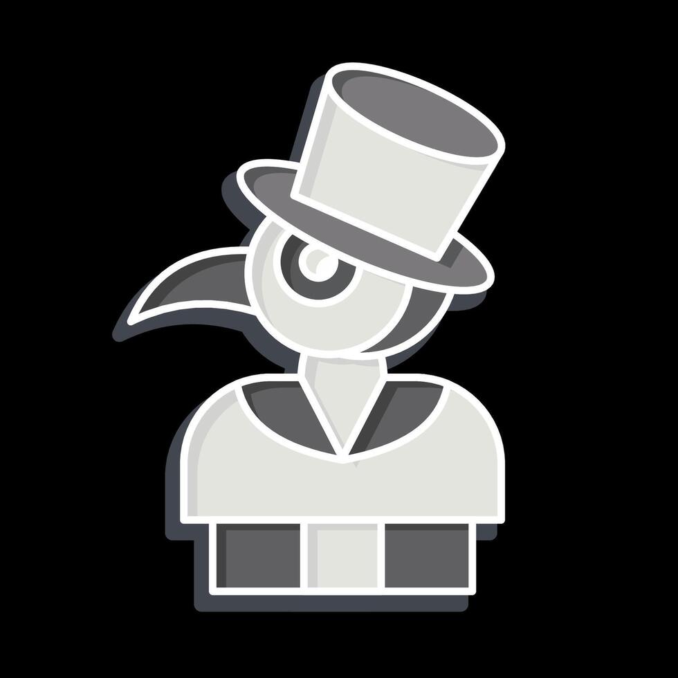 Icon Plague. related to Halloween symbol. glossy style. simple design illustration vector