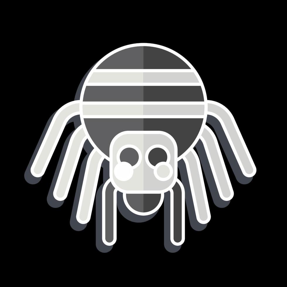 Icon Spider. related to Halloween symbol. glossy style. simple design illustration vector