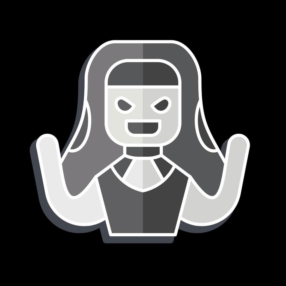 Icon Nun. related to Halloween symbol. glossy style. simple design illustration vector
