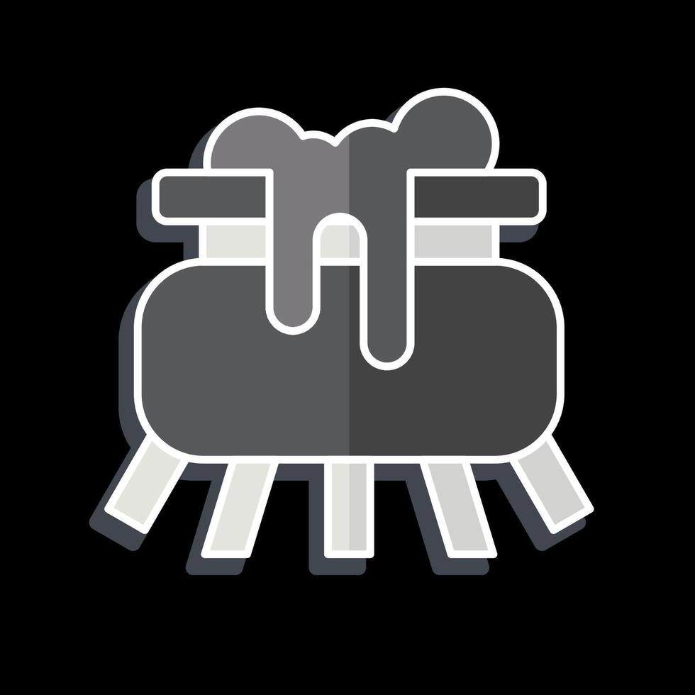 Icon Cauldron. related to Halloween symbol. glossy style. simple design illustration vector
