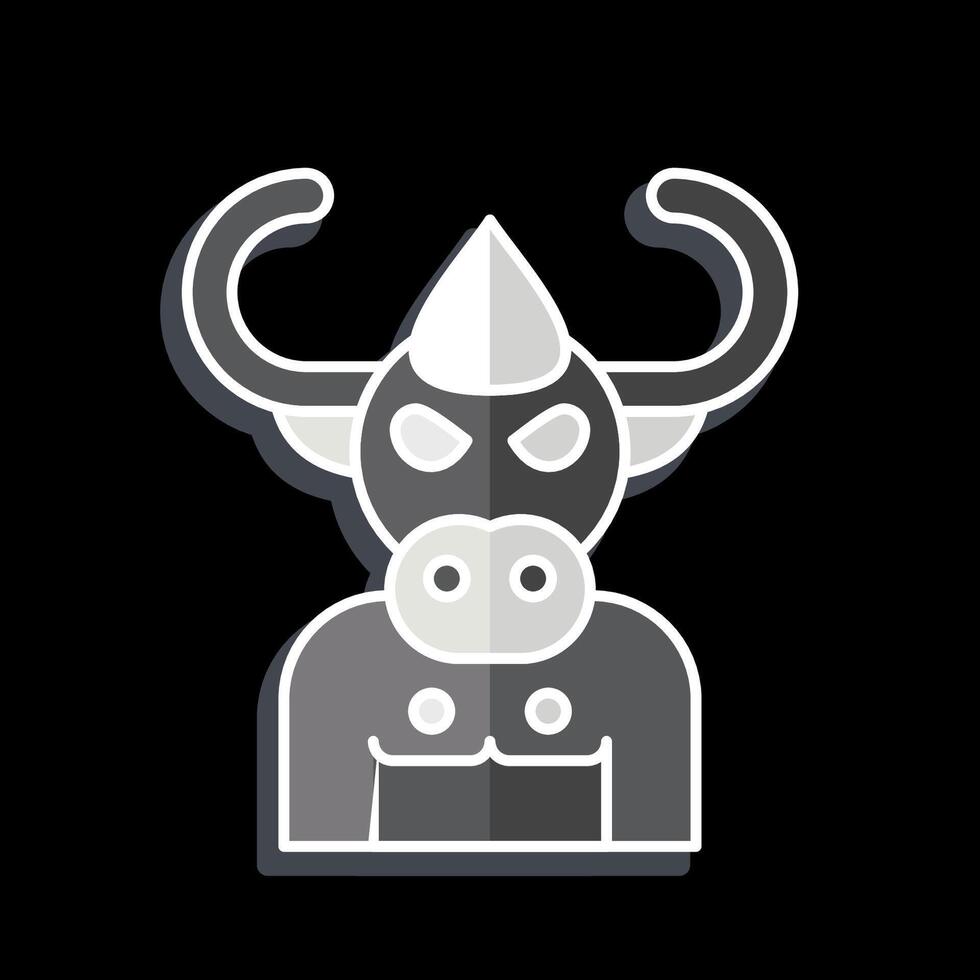 Icon Beast. related to Halloween symbol. glossy style. simple design illustration vector