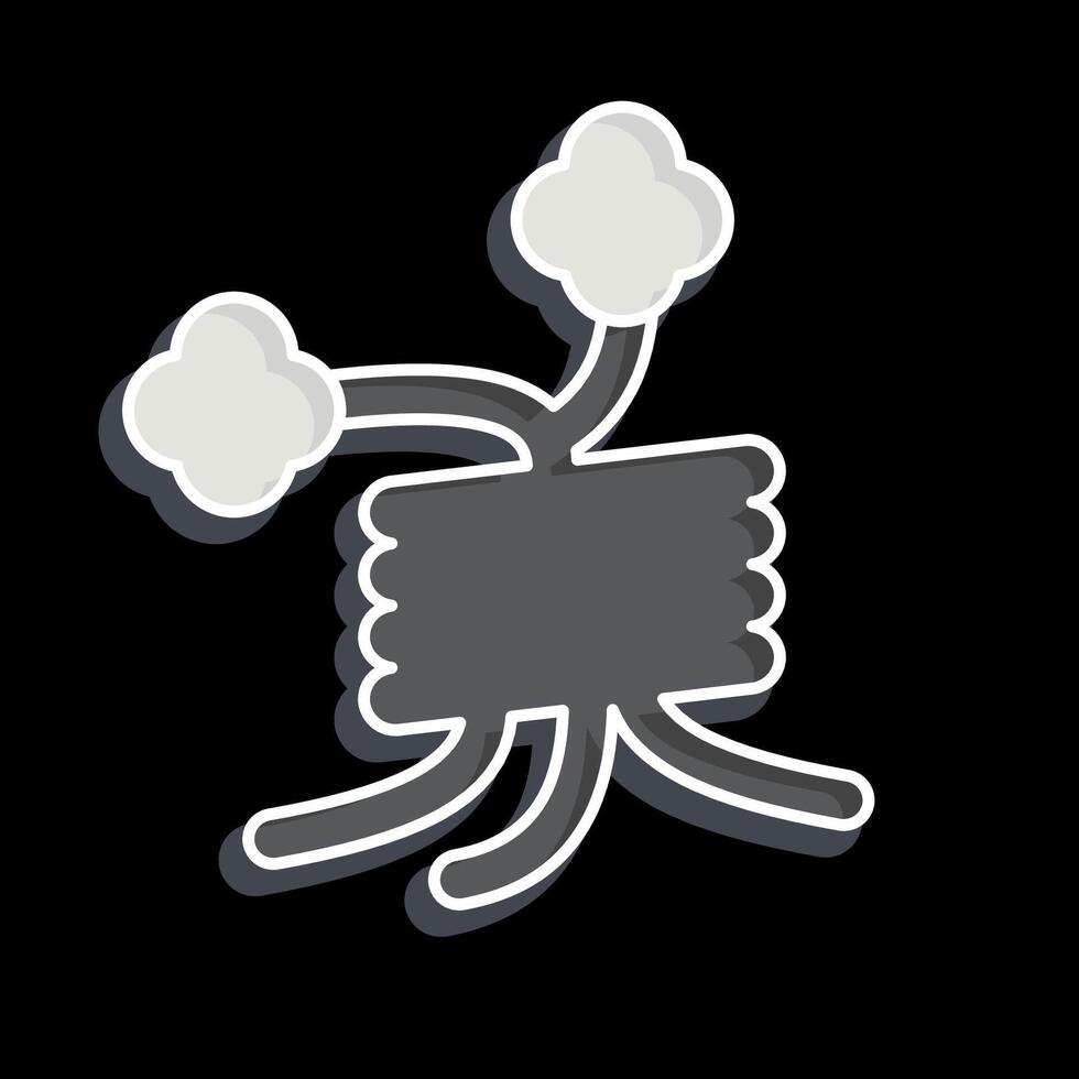 Icon Dead Tree. related to Halloween symbol. glossy style. simple design illustration vector