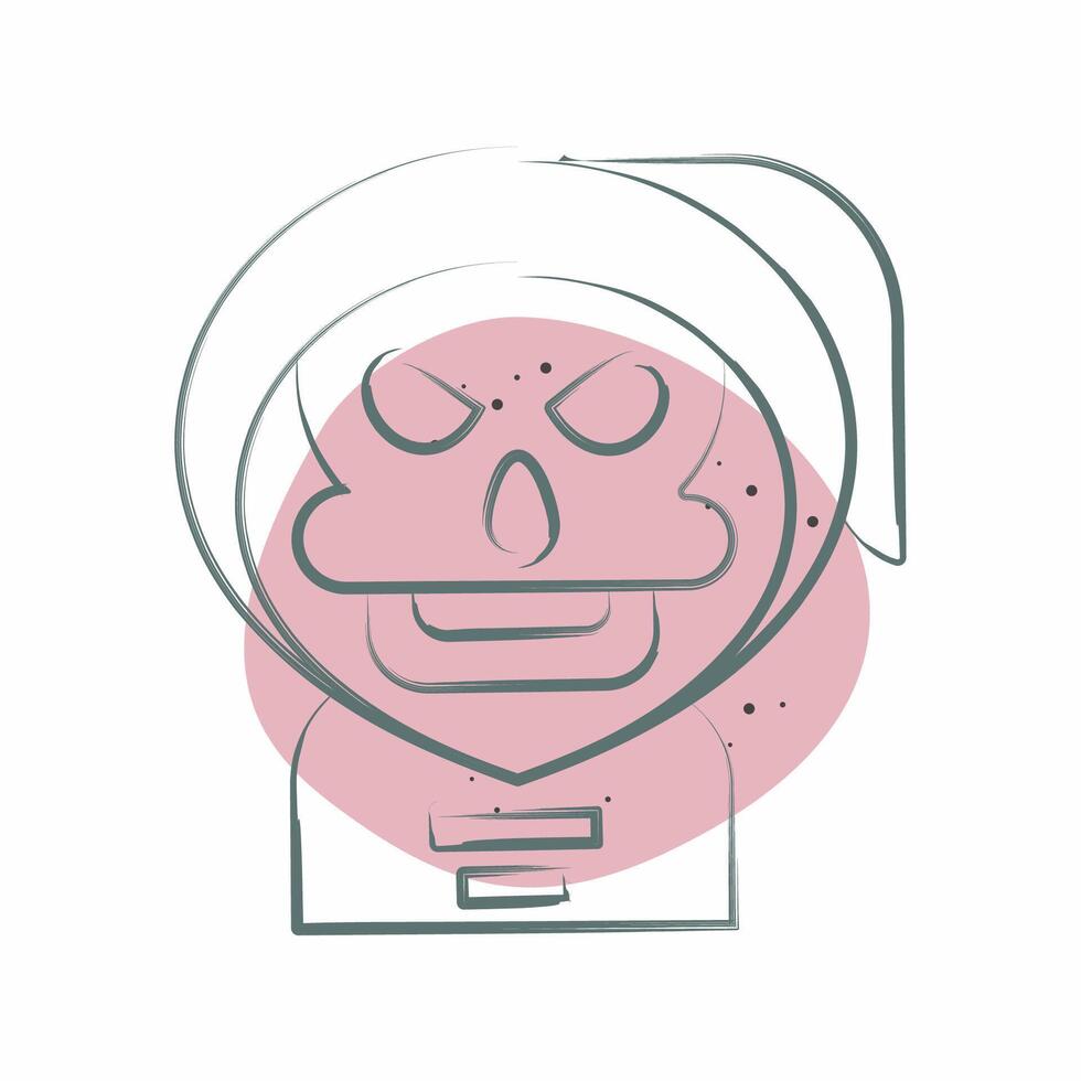 Icon Reaper. related to Halloween symbol. Color Spot Style. simple design illustration vector
