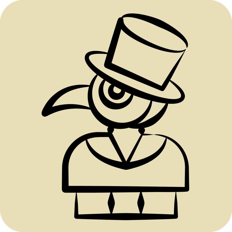 Icon Plague. related to Halloween symbol. hand drawn style. simple design illustration vector