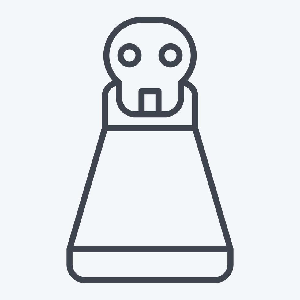 Icon Potion. related to Halloween symbol. line style. simple design illustration vector