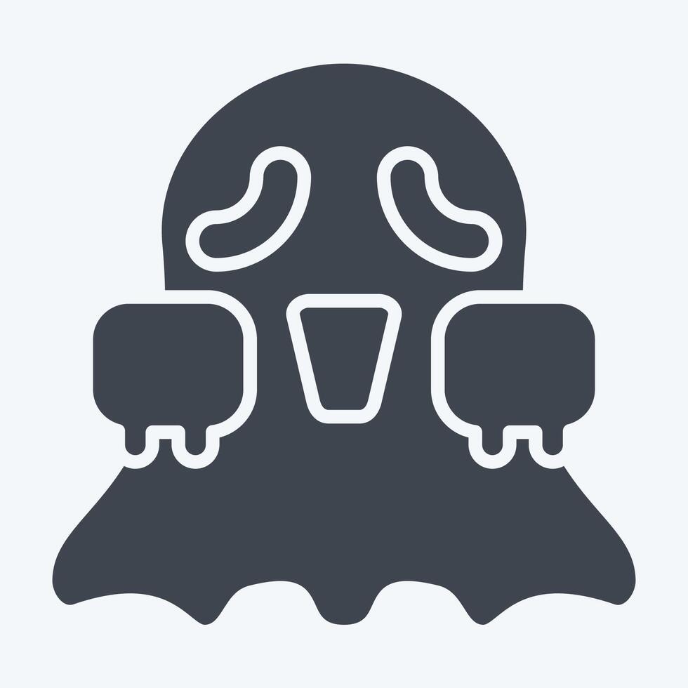 Icon Spirit. related to Halloween symbol. glyph style. simple design illustration vector