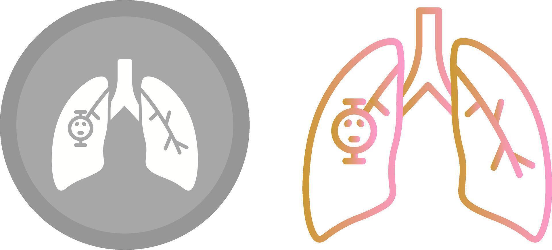 Lung Cancer Icon vector