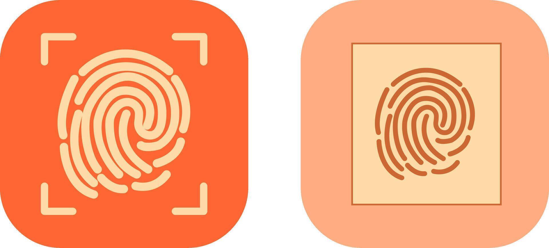 Fingerprint Lock Icon vector