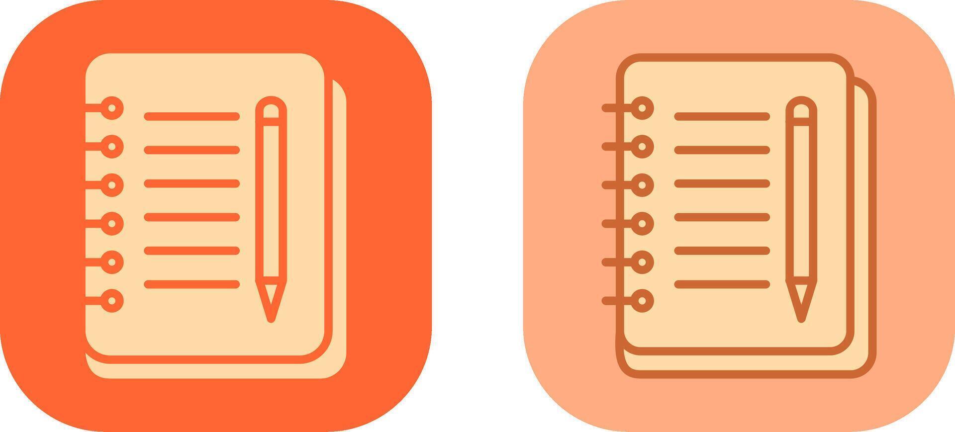 Notebook And Pen Icon vector