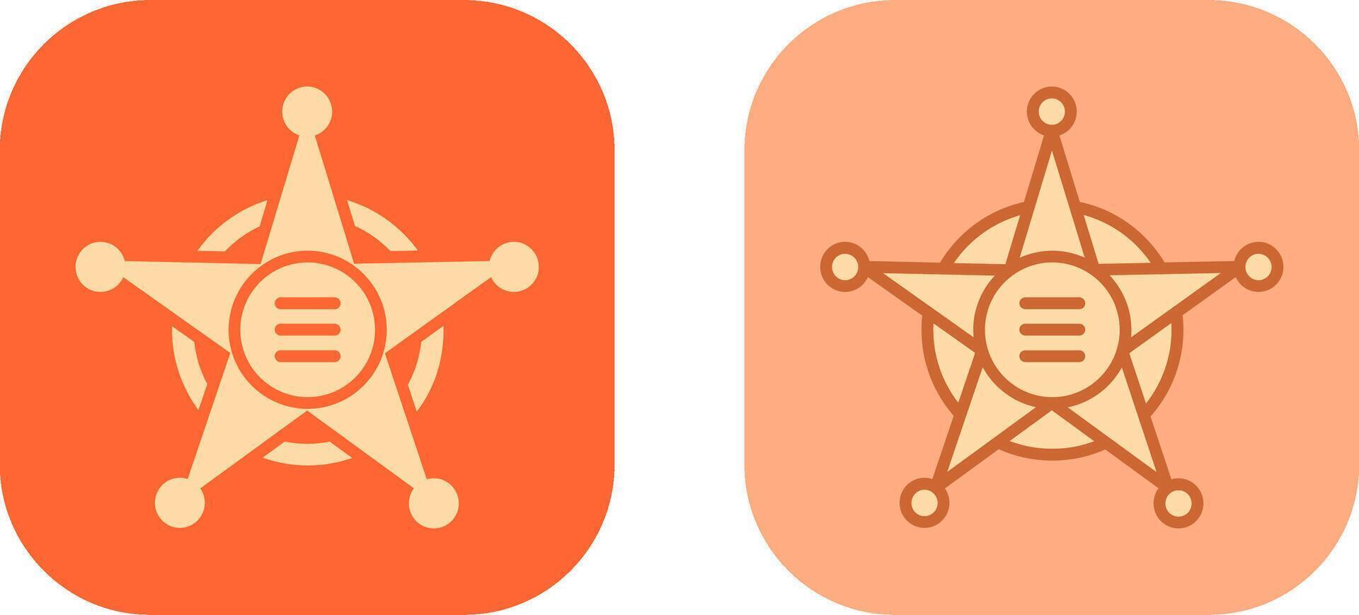 Sheriff Badge Icon vector