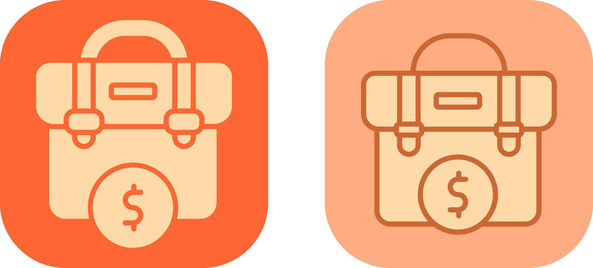 Dollar Briefcase Icon vector