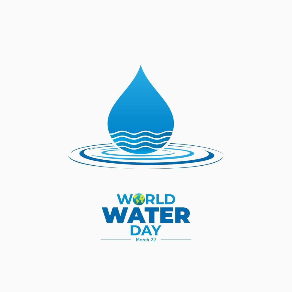 World Water Day Banner. Every Drop Matters. Saving water and world environmental protection concept vector