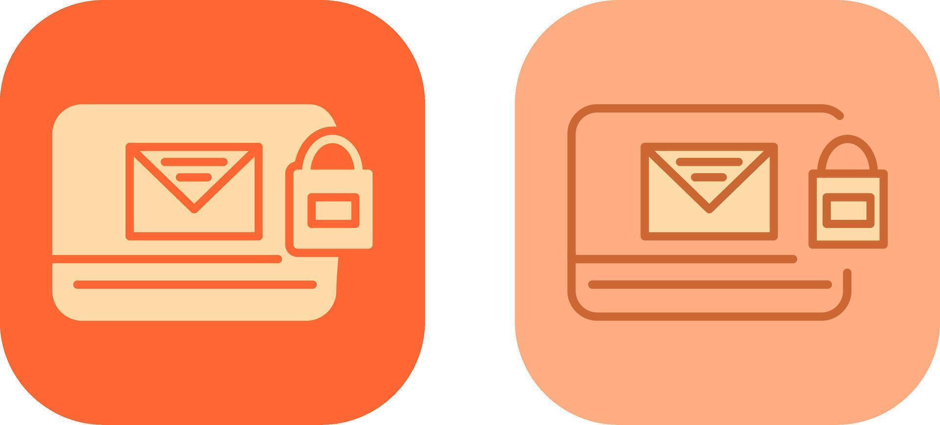 Locked Mail Icon vector