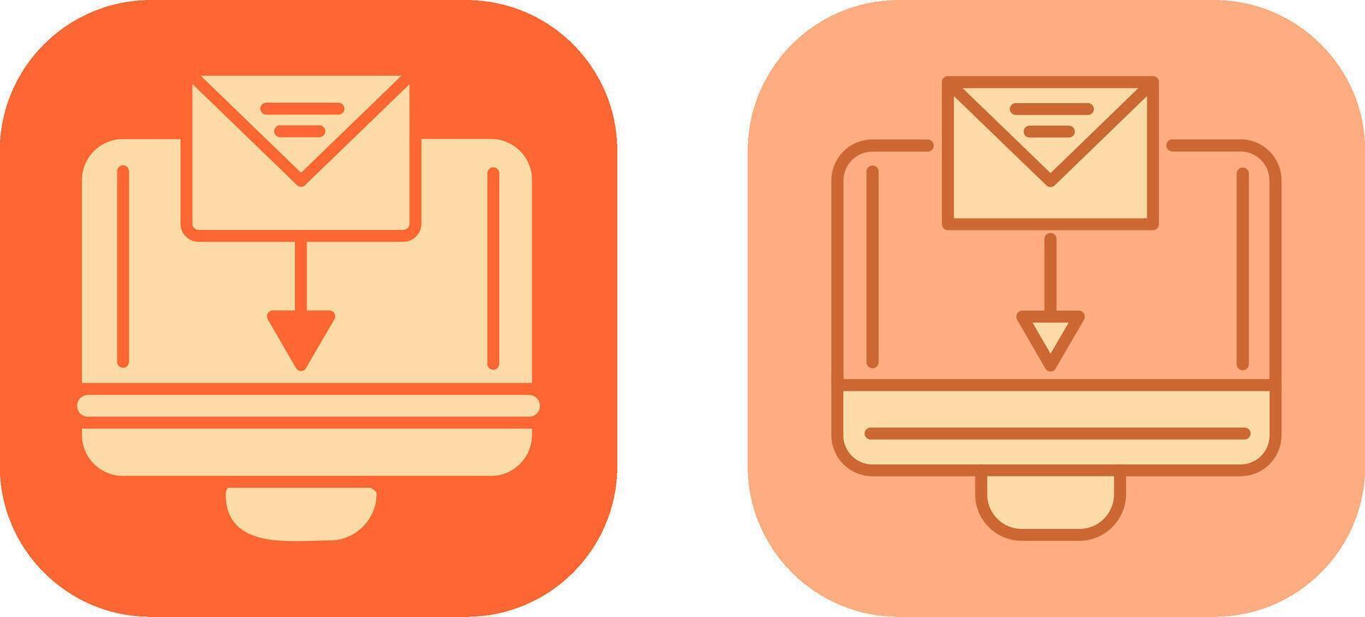 Mail Upload Icon vector