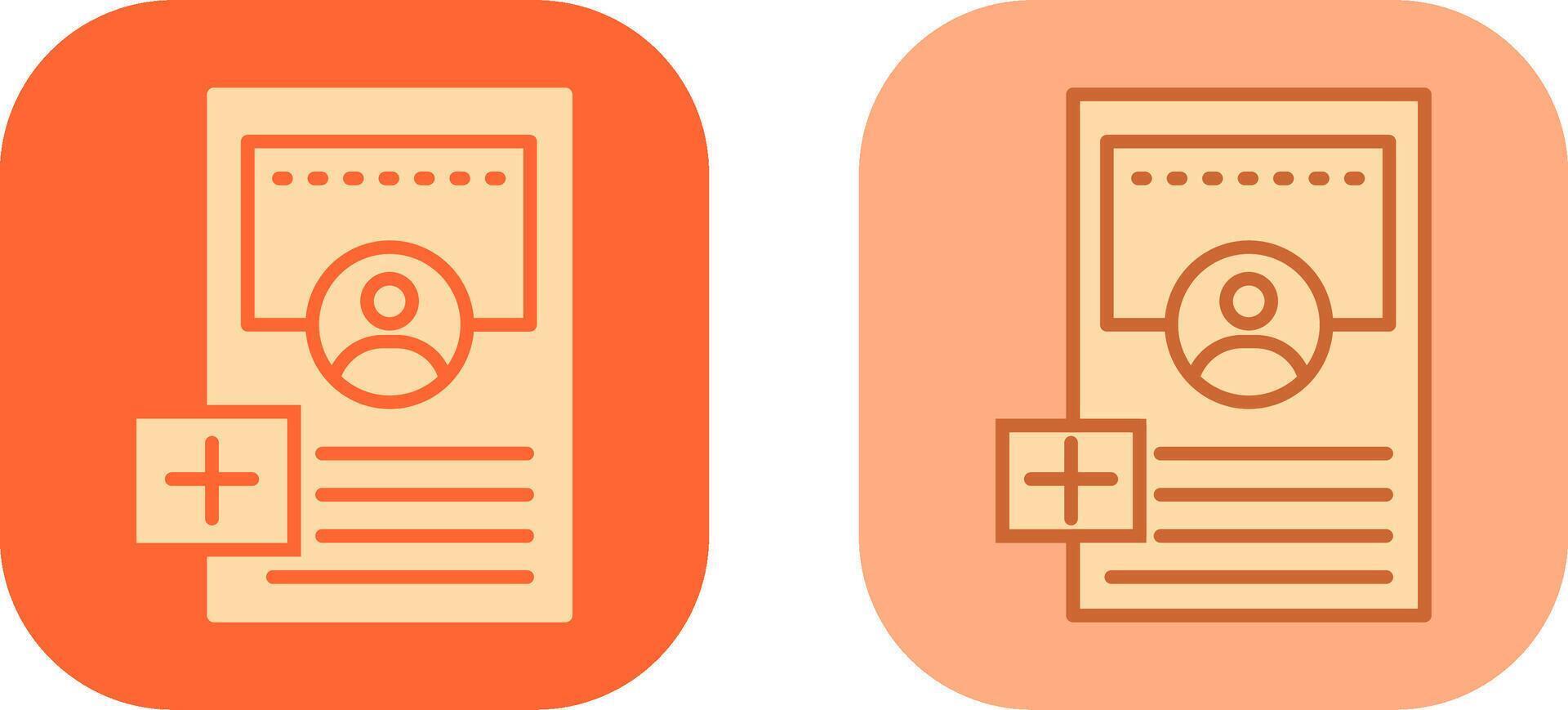 Profile Add Icon vector
